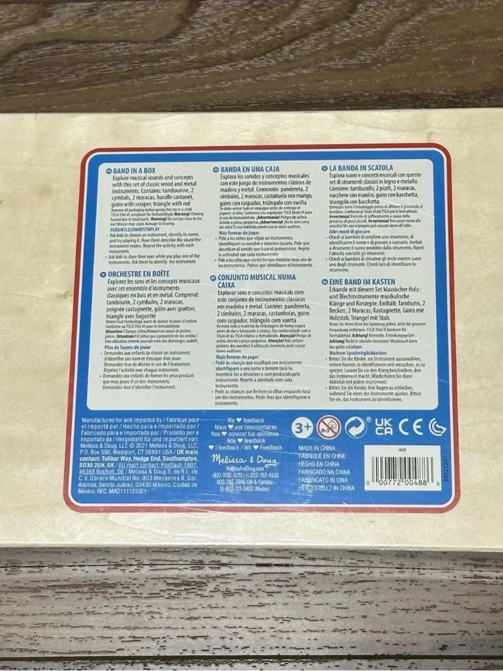 Melissa & Doug, Band-In-A-Box, NEW/Sealed, 10 Piece set, Age 3+